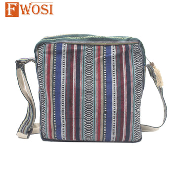 Hemp Gheri Stripe Shoulder Bag - FWOSI